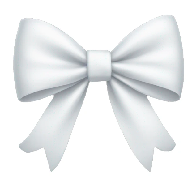 white bow sticker