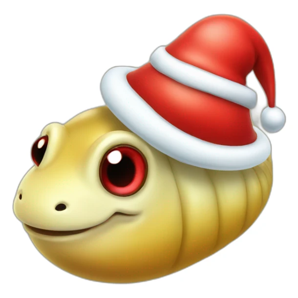 Female slug with red nose and Santa hat sticker