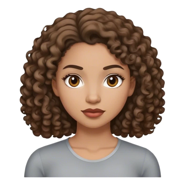 Bi-Racial white black 35 yr old girl with slight curls sticker