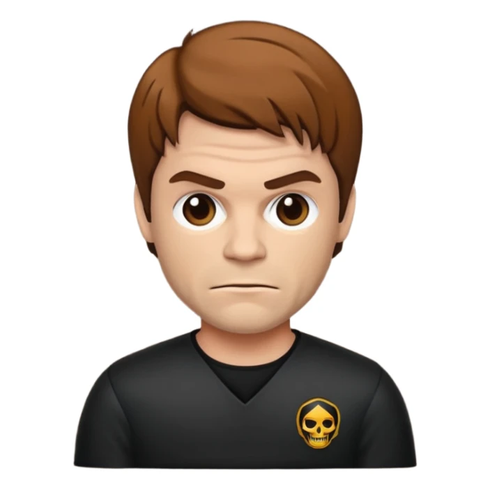 Um emoji gotico com o dexter morgan da série dexter sticker