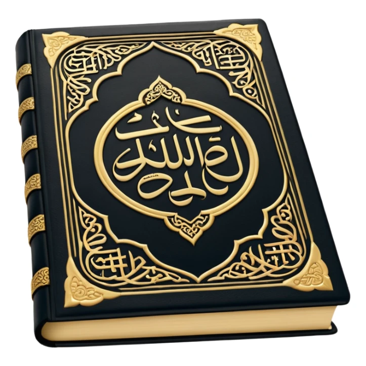 Quran closed book and Quran written in it sticker