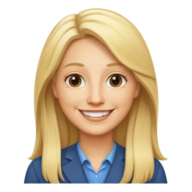 a 40 year old teacher with long blonde hair sticker