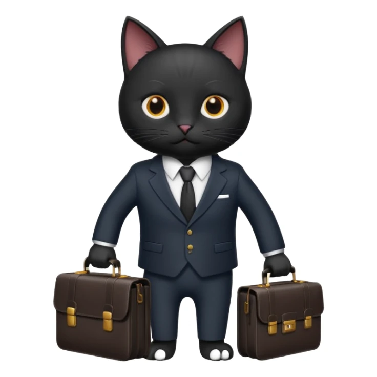 stock investing black and smart cat sticker