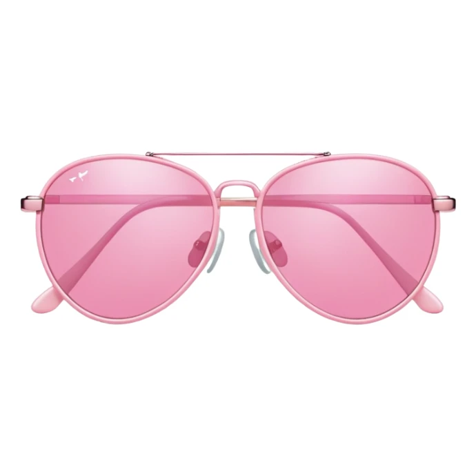 teardrop shaped pink frameless sunglasses, Y2K aesthetic, early 2000s style sticker