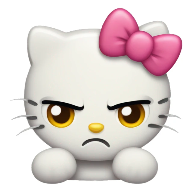 Angry hello kitty  sticker