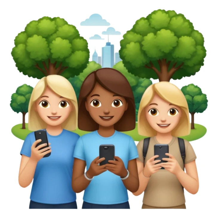 Crowd of People having phone in their hands sticker