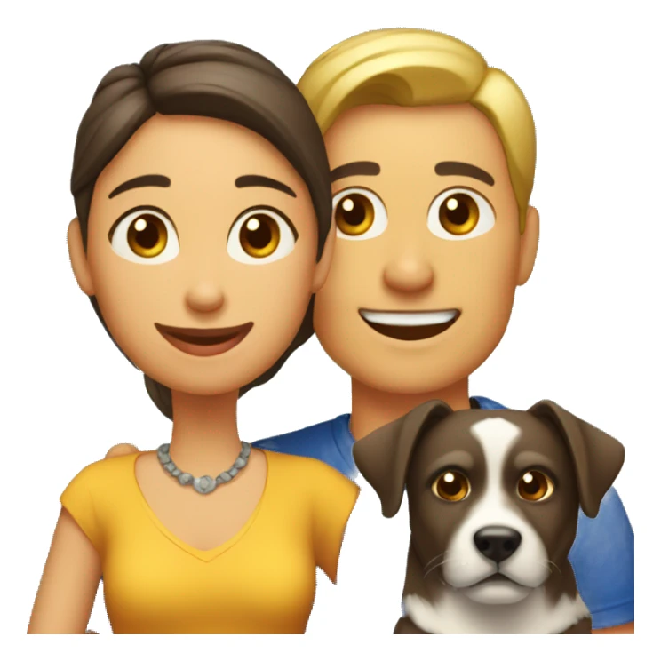 familia con perro salchica sticker