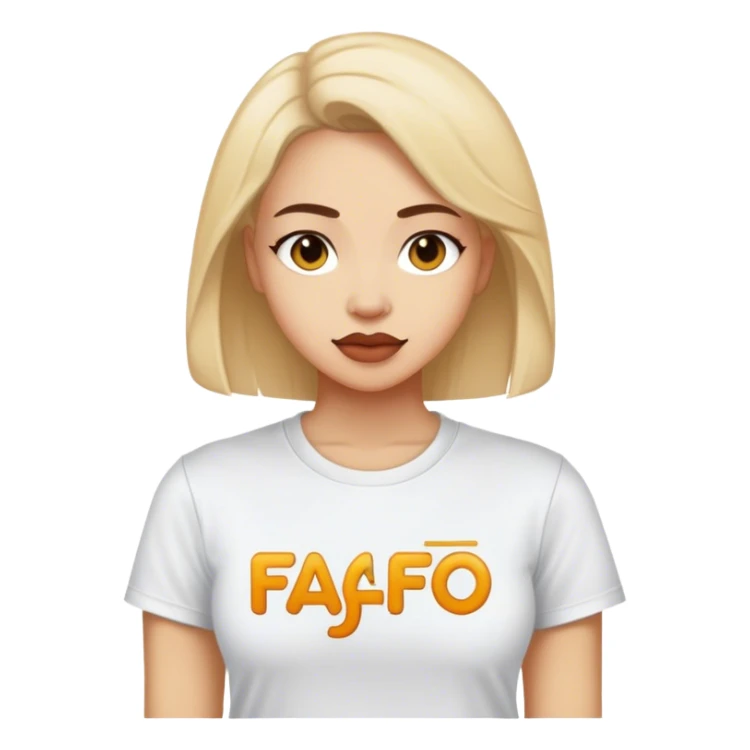 Susan wearing a Womans tee shirt thats says “FAFO” sticker