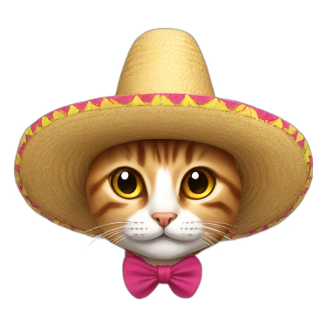 Cat sombrero sticker