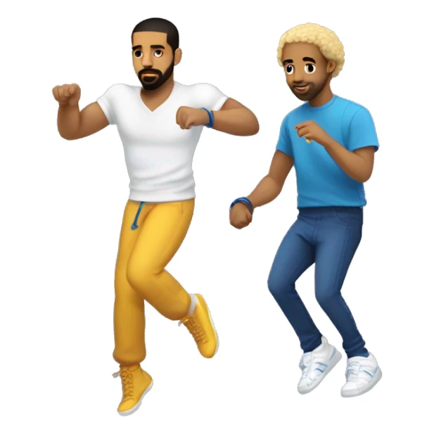 drake and adonis using part of drake to play jump rope sticker