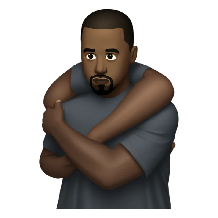 Kanye West and Elon Musk hugging each other sticker