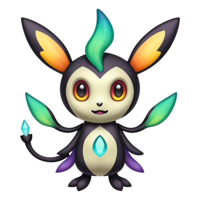 Meloetta-Mimikyu-Pokémon-Fakémon-fusion-hybrid-creature sticker