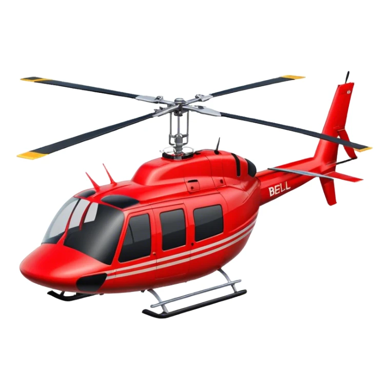 Bell 206 - Bell Helicopter (Model Year: 2021) (Iconic colour: Red) sticker