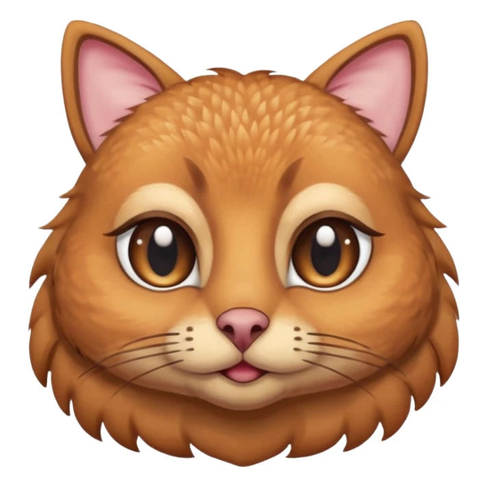 A shy but handsome turkey cat with one large eyebrow connected in the middle. He is batting his long eyelashes and blushing sticker