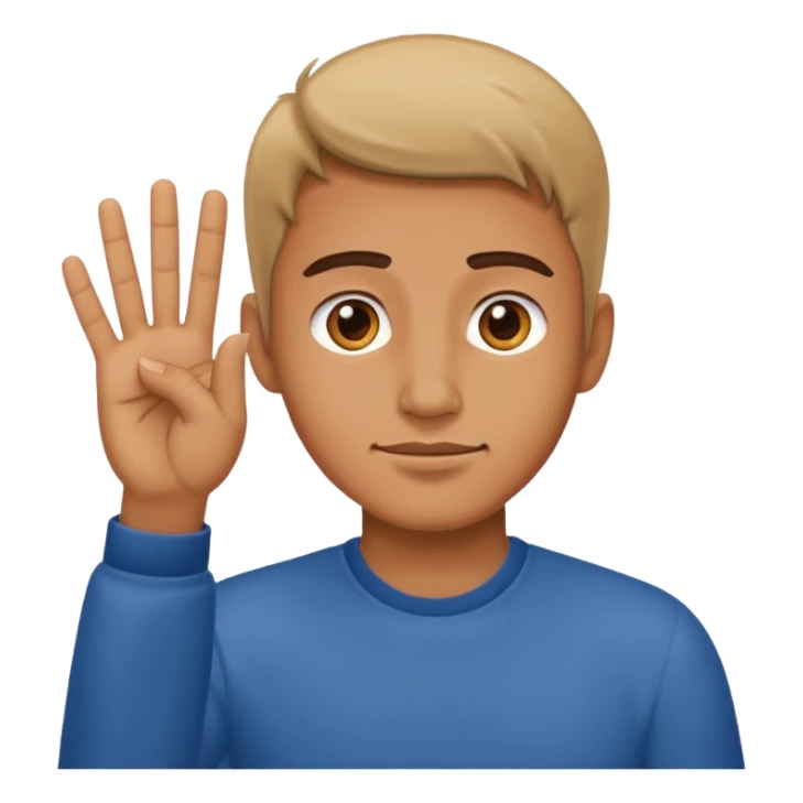 a man making the gesture of not seeing sticker