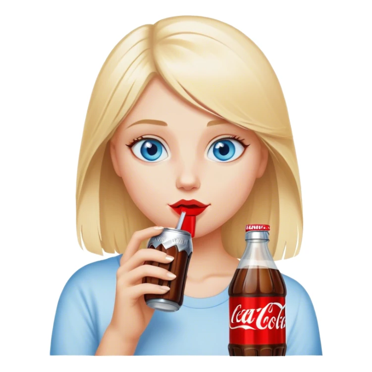 Blonde girl Diet Coke blue eyes sticker