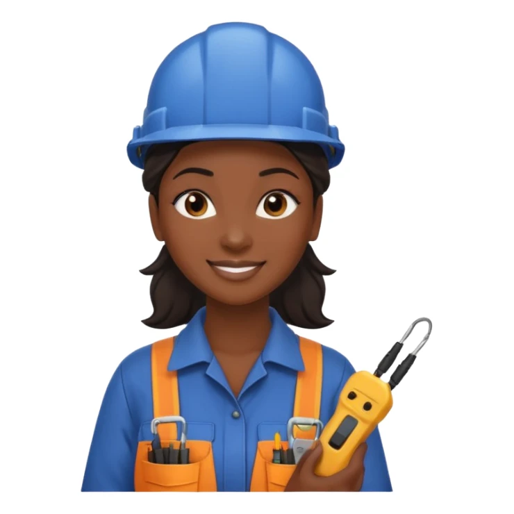 black woman, beautiful, she is an electrician sticker