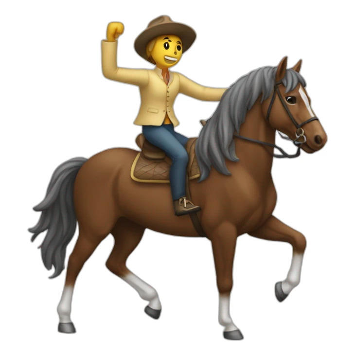personne qui dab sur un cheval sticker