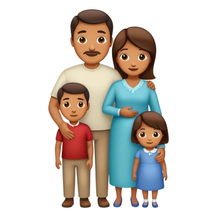 Family, dad, mammy and child sticker