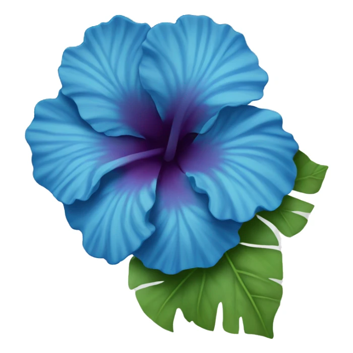blue hibiscus flower with shades of blue  sticker