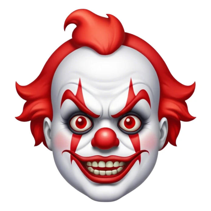 Angry rage bleeding heart clown sticker
