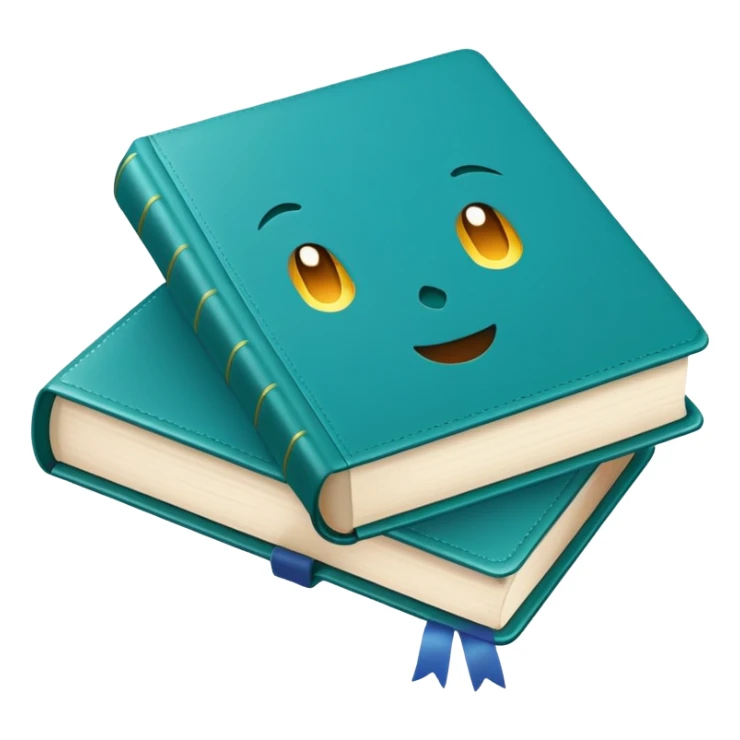 book with 008DA6 teal blue-green color cover sticker