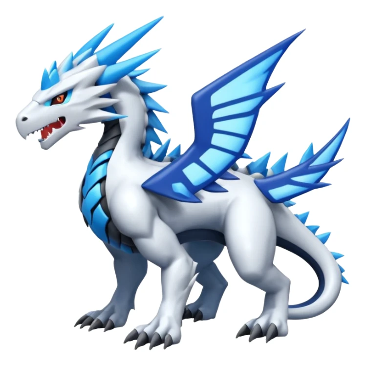Lighdramon-Kyurem-Aequcedramon-fusion sticker