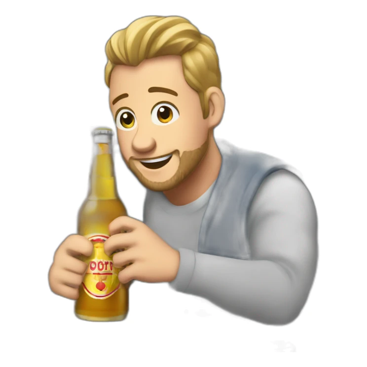 Yota en train de regarder youtube avec dar vator en train de boire une bière sticker