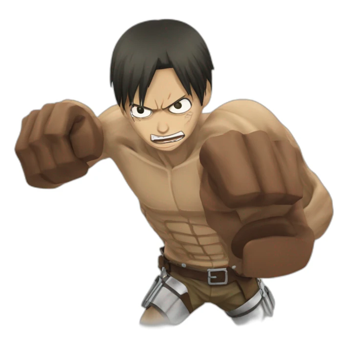 A titan of attack on titan Who punch a human sticker