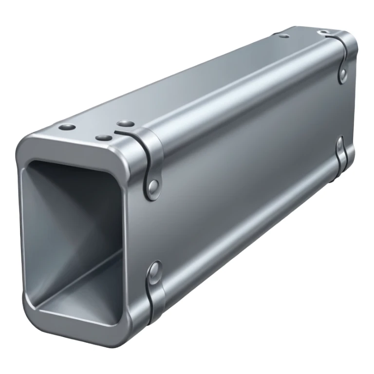 Clean metal beam, smooth steel surface, no rust, no scratches, industrial support beam, realistic, neutral color, high-quality render sticker