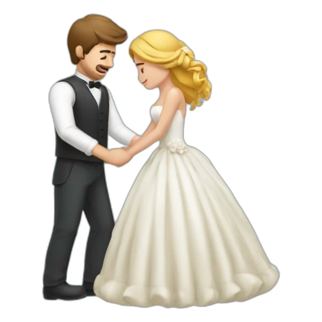 Novio rapado rescatando a su novia sticker