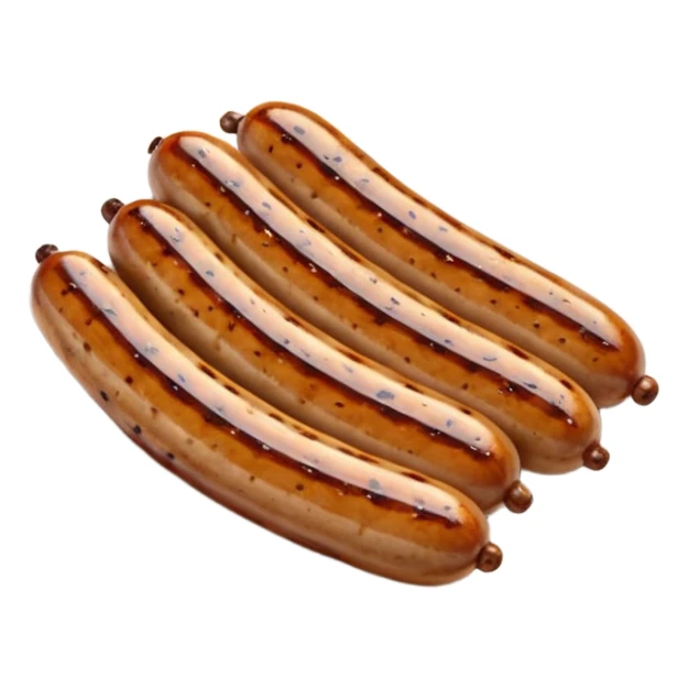 short romanian sausages with mustard sticker