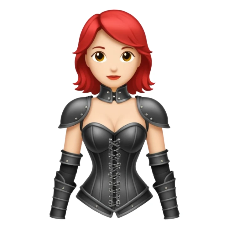 woman with corset armour sticker