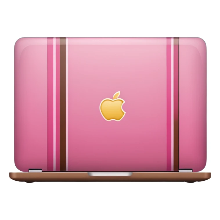 pink and brown striped laptop sticker