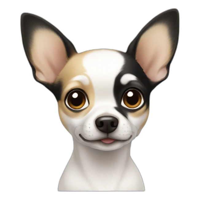 White chihuahua with black and tan markings sticker