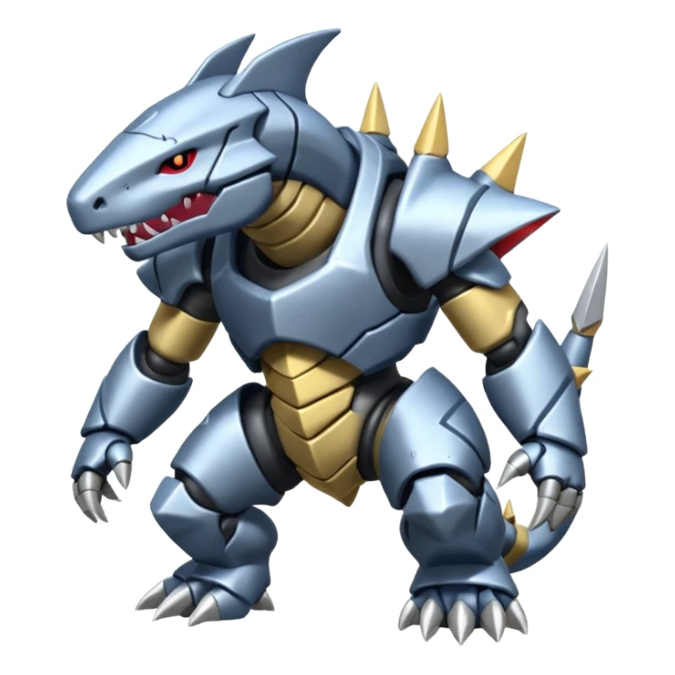 Steelix-Lairon-Onix-Aggron-Genesect-fusion sticker