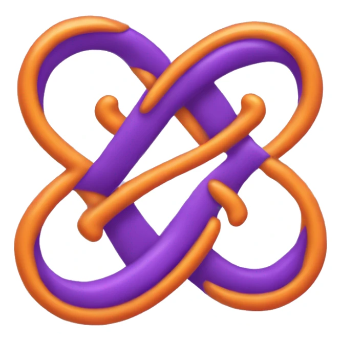 purple capital "S" and an orange capital "N", with an infinity symbol between both sticker