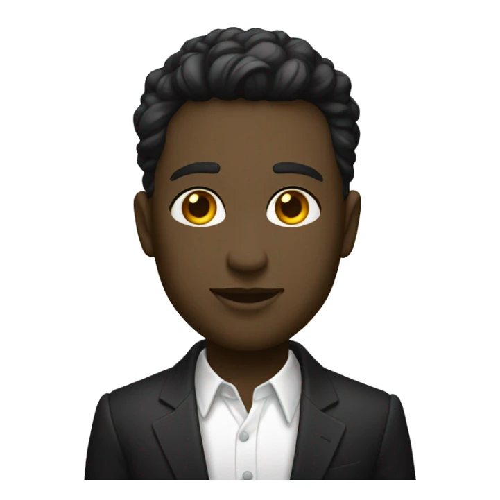 Un noir qui fait un bisous a un blanc sticker