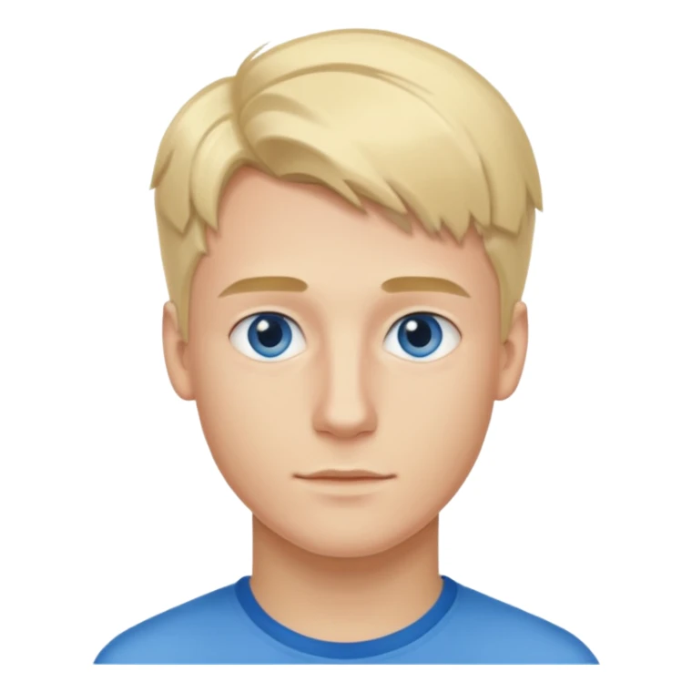 German 3d 20 year old man blonde hair blue eyes  sticker