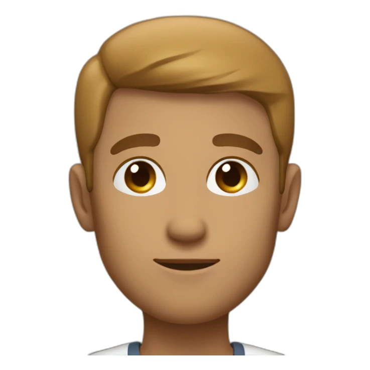 man with small eyes and light brown making llp salution sticker