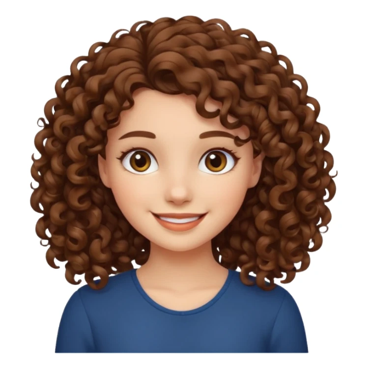 a beautiful curly hair girl sticker