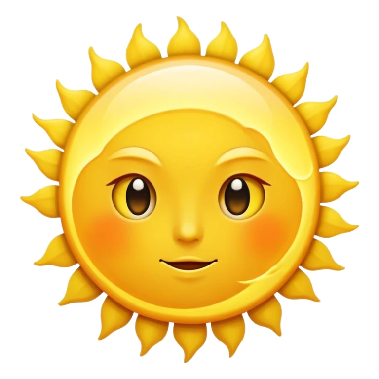 big sun with small tiny yellow moon moon beside it  sticker