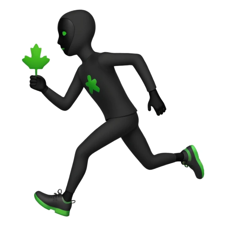 corriendo muñeco negro ampelmanchen pero sin  el verde y sin rostro sticker