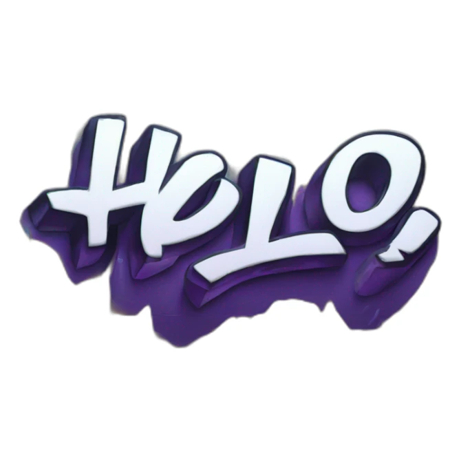 graffiti of the words "Hello" sticker