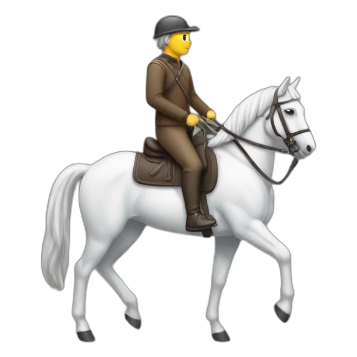Un humain sur un cheval sticker