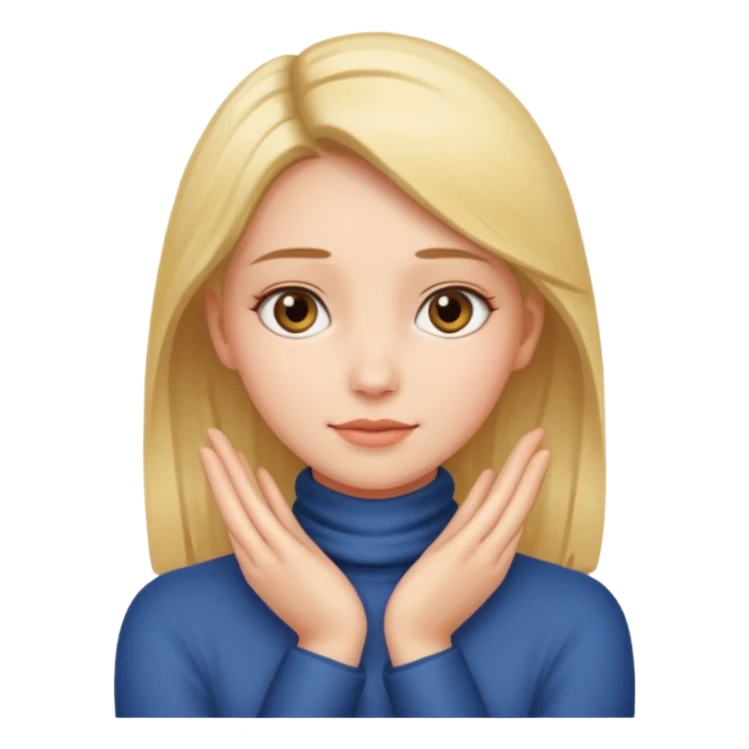 girl with her hands around her neck sticker