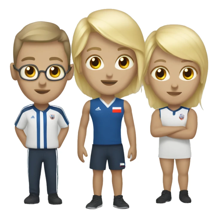 team 3 person in Russia sticker