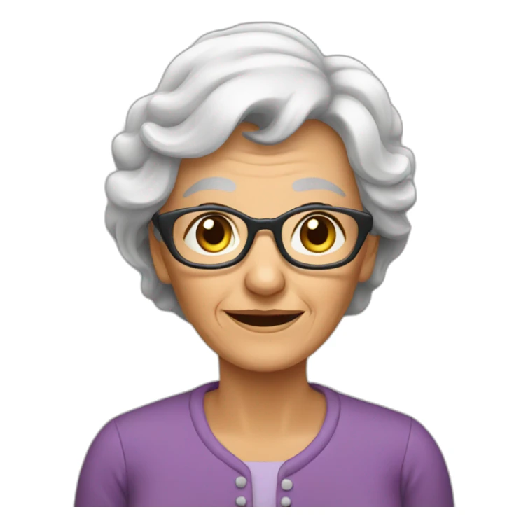 Elderly woman sticker