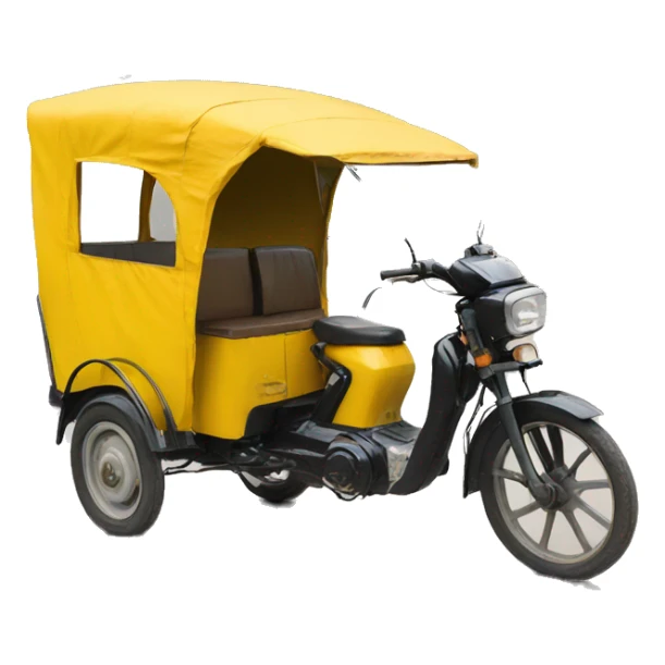 Yellow rikshaw in India sticker