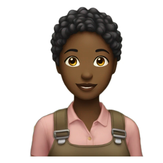 Black girl with an agri sticker